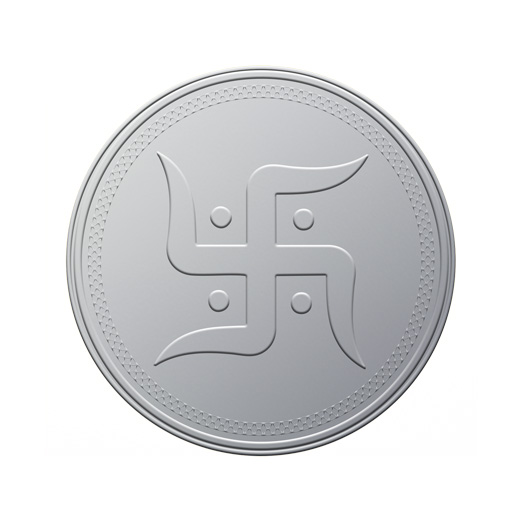 10gm DigiSilver Swastik Pure 999 Silver Coin