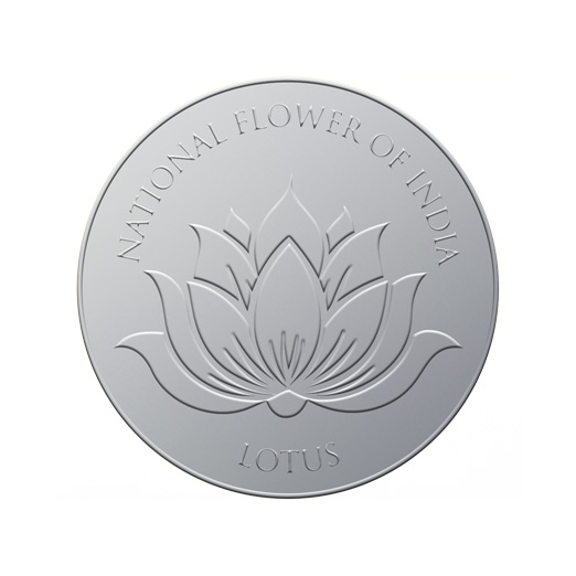 10gm DigiSilver Lotus Pure 999 Silver Coin