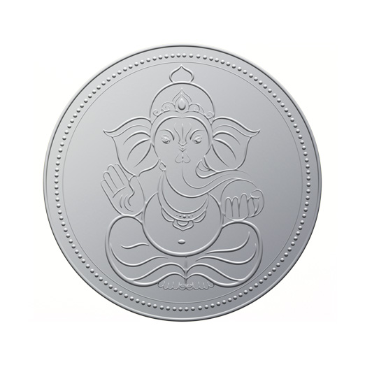 10gm DigiSilver Ganesha Pure 999 Silver Coin