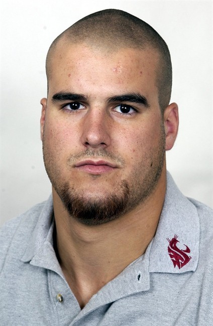 This 2005 handout photo shows defensive end Adam Braidwood. (AP Photo/HO).