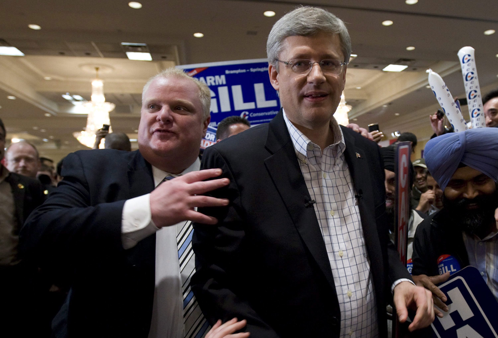Mayor Rob Ford endorses Harper at Brampton event - image
