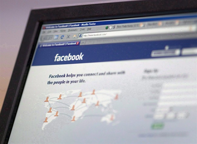 The social networking site Facebook login webpage is seen on a computer screen in Ottawa in this August 27, 2009 photo. THE CANADIAN PRESS/Adrian Wyld.