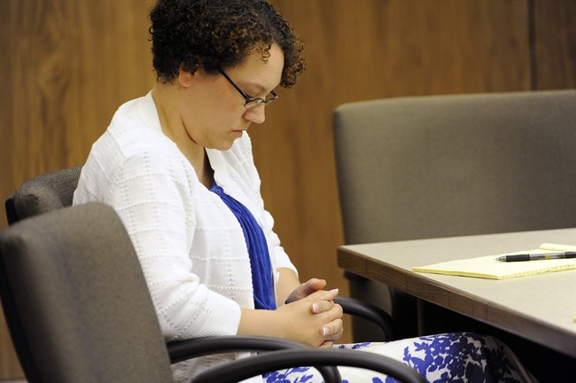 FILE - Jessica Beagley appears in court on the first day of her trial in Anchorage, Alaska, in this Aug. 17, 2011 file photo. Beagley was convicted Tuesday, Aug. 23, 2011 of misdemeanor child abuse after squirting hot sauce into the mouth of her adopted Russian son as punishment in what prosecutors said was a ploy to get on the "Dr. Phil" TV show.(AP Photo/The Anchorage Daily News, Marc Lester).