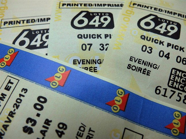 Lotto 649 tickets are shown in Toronto.