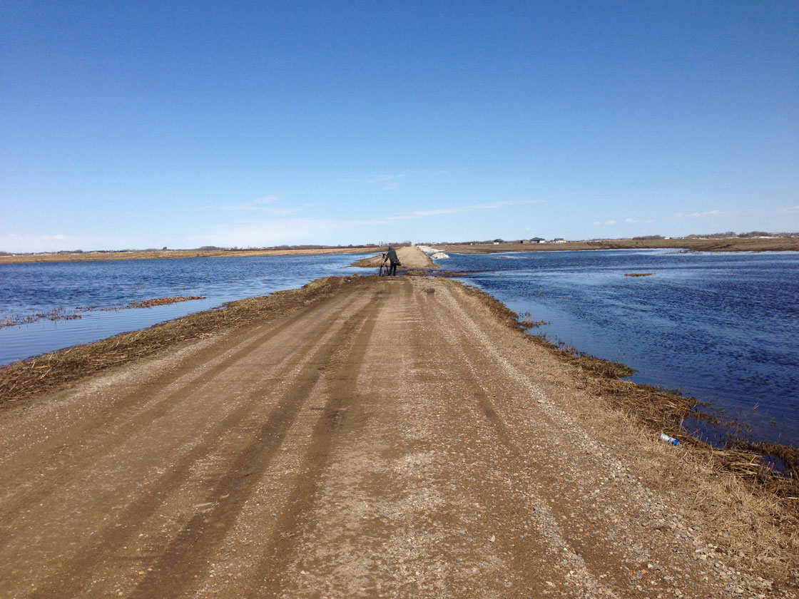 Flooding situation just west of Saskatoon in the R.M. of Corman Park on Wednesday.
