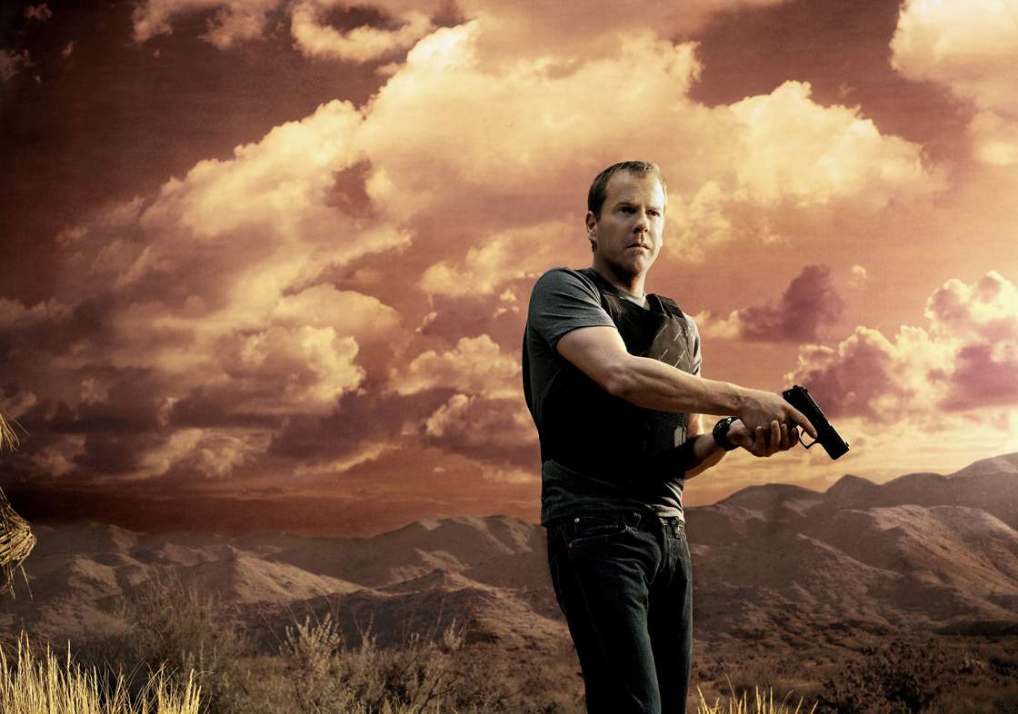 Kiefer Sutherland as Jack Bauer.