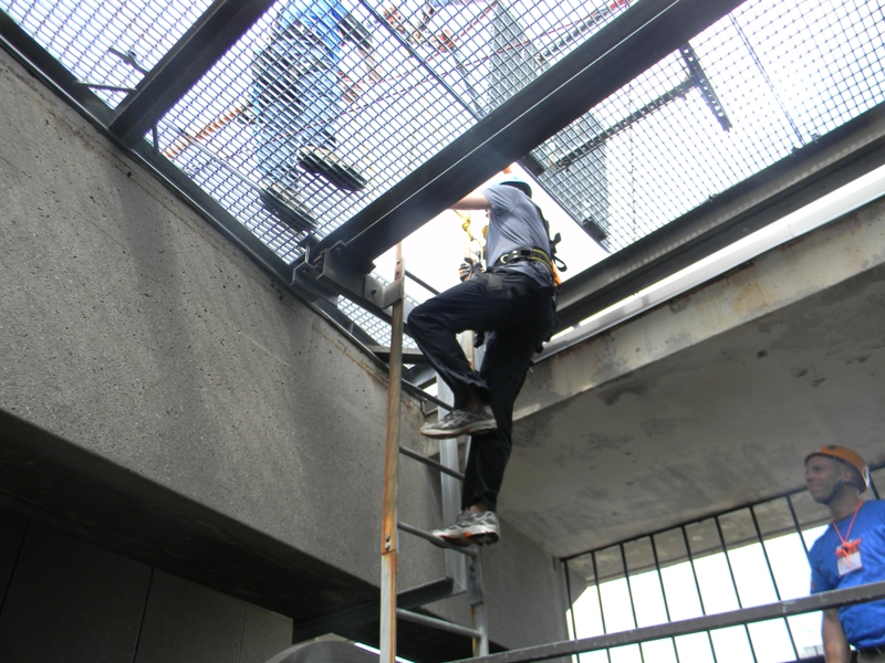 antony robart rappell rope for hope city hall