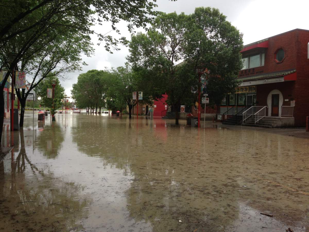 Flooding in Chinatown in June, 2013.