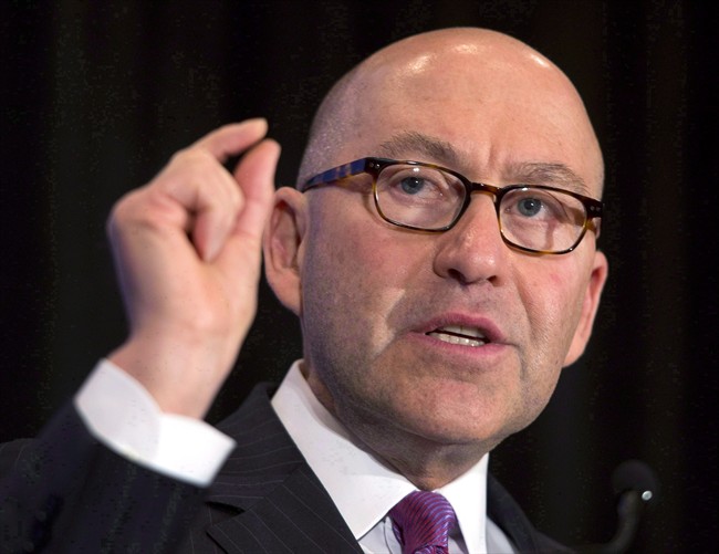 File - U.S. ambassador to Canada David Jacobson delivers a speech on December 4, 2012 in Montreal. 