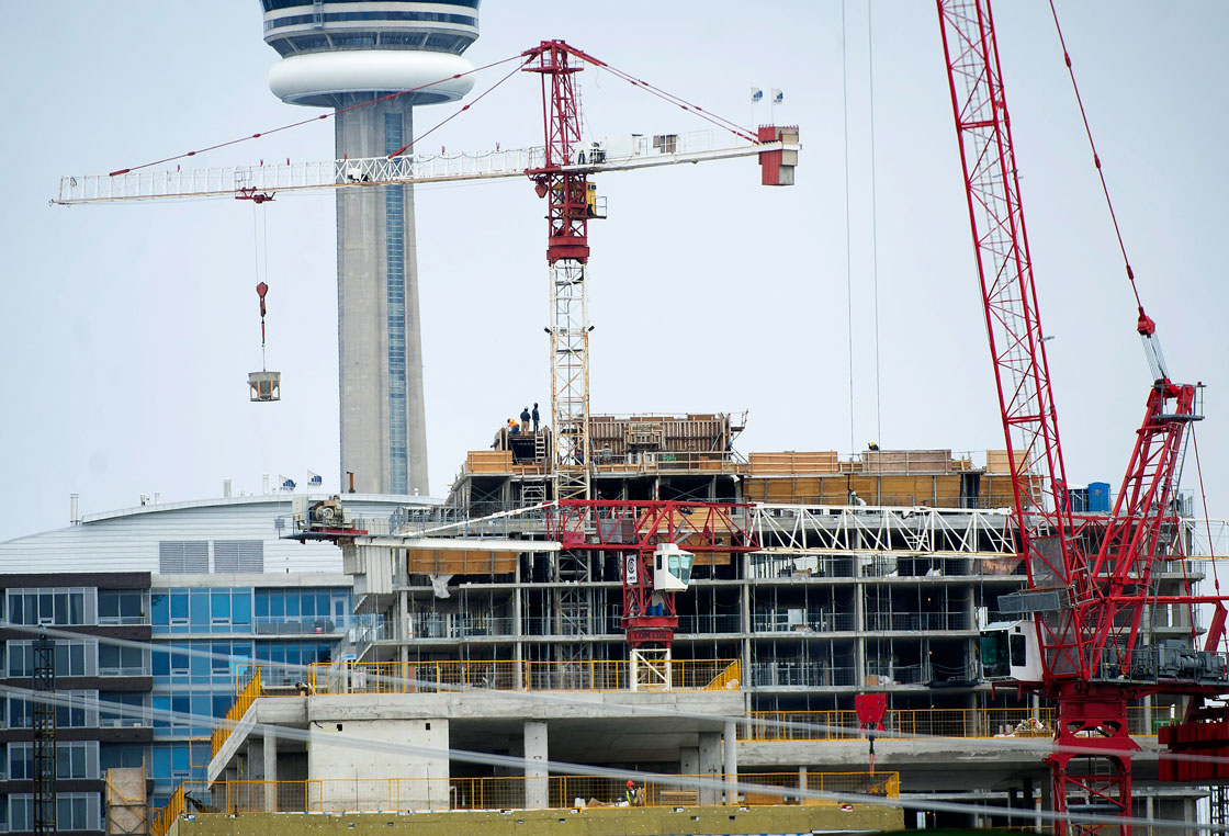 Toronto condominium sales were down 55 per cent in the first three months of the year. "Demand is expected to level off this year amid good affordability and a strong rental market," a new report from BMO says. 