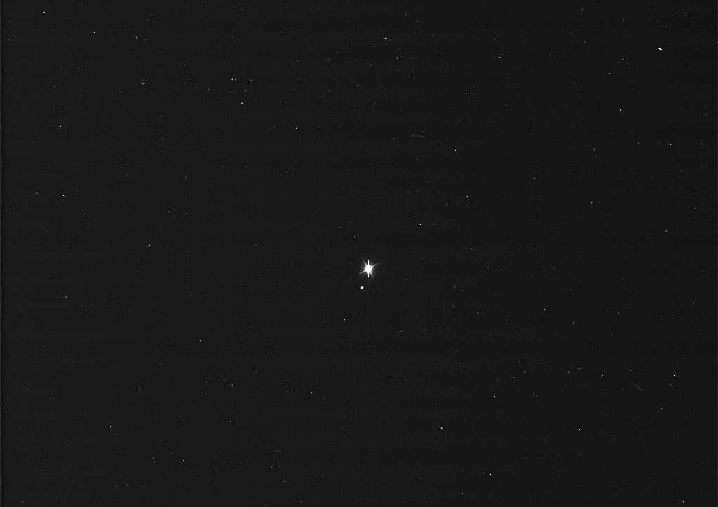 Earth and the moon seen from Saturn. On July 19, the Cassini spacecraft imaged Earth for 15 minutes in natural colour.