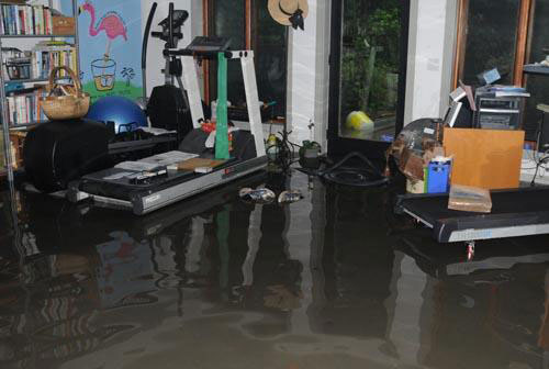 Toronto resident and author Franke James’ flooded basement at her home in mid-town Toronto.