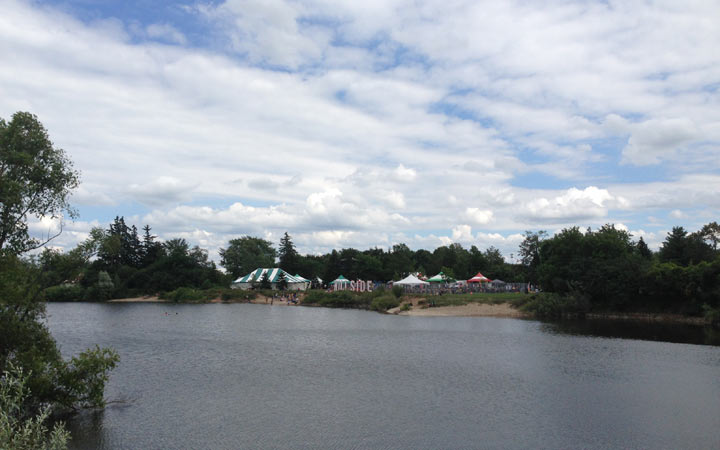 The Hillside sign is viewed from across the water at Guelph Lake Conservation Area, July 28, 2013.