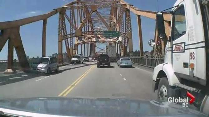 Traffic is seen on the Pattullo Bridge in this undated file photo.