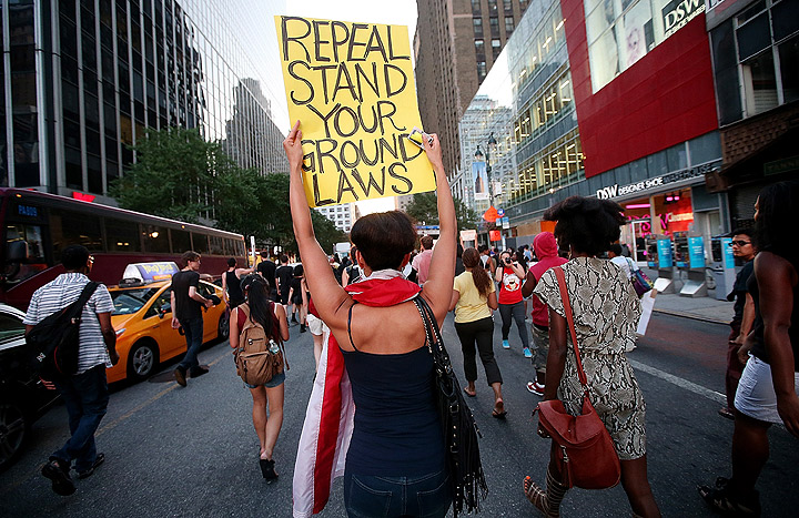 Gallery: Thousands react to George Zimmerman verdict in Trayvon Martin murder case - image