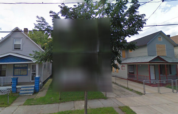 In this image above, Castro’s home is seen blurred out on Google’s Street View. (Photo credit: Google Street View/Screengrab)
