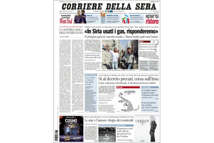 Gallery: Newspaper front pages morning after Kerry’s statement on Syria - image