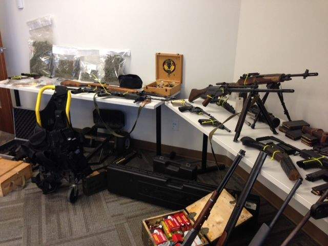 Two men and one woman have been charged after police seized drugs and weapons from an Onoway area residence.
