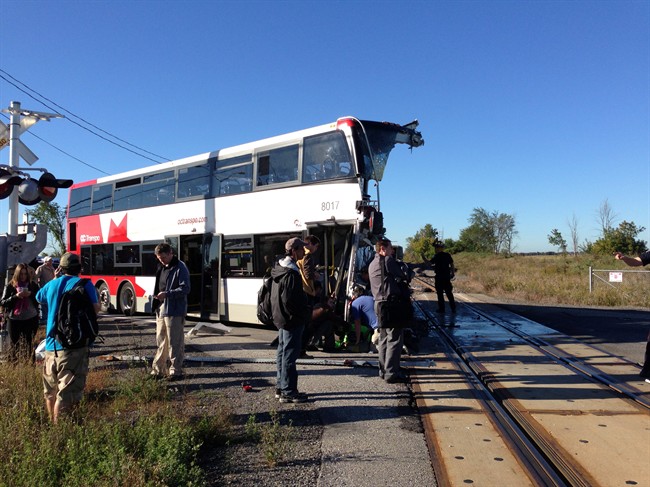 Transportation Safety Board investigators say they've recovered data recorders from the bus and locomotive involved in the accident.