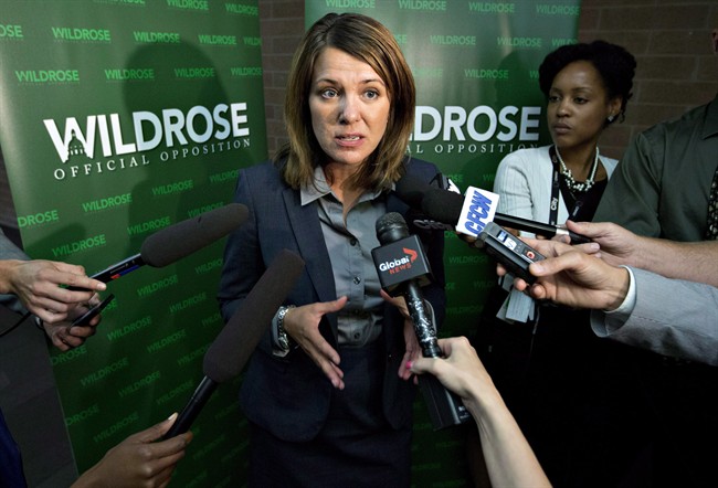 Alberta Wildrose Leader Danielle Smith .