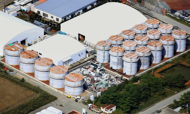 The Fukushima Dai-ichi nuclear plant. Radioactive water has been leaking from the damaged reactors and mixing with groundwater since an earthquake and tsunami in 2011 destroyed the plant's power and cooling systems.