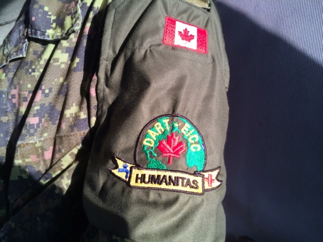 A close-up of a DART emblem.