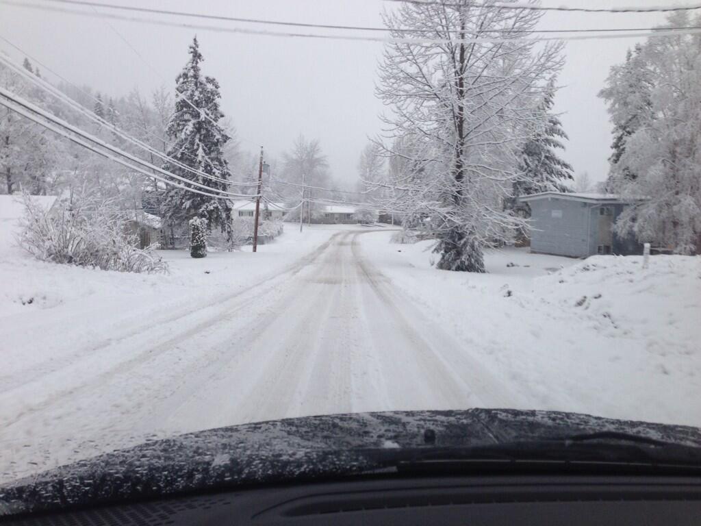 Snow in Prince George.