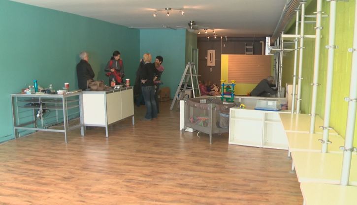 The inside of the baby store Two Mothers is still sitting empty, much to the disappointment of its owners.