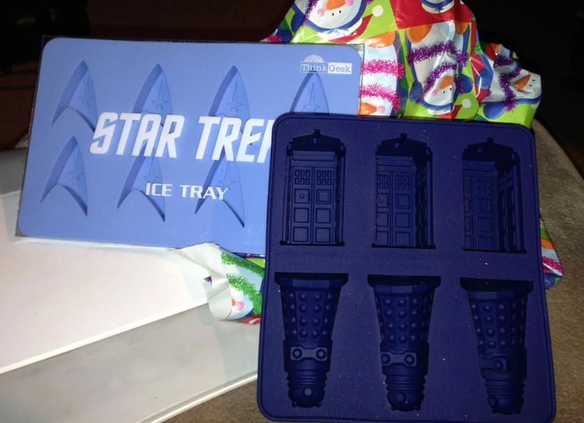 Do you have a Star Trek or Doctor Who geek on your Christmas list? Many comic book stores have cool trinkets like these ice trays. (Nicole Mortillaro/Global News)