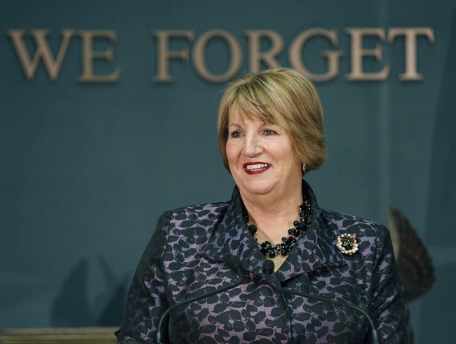 File photo - Newfoundland and Labrador Premier Kathy Dunderdale during a news conference in St. John's on Tuesday, Dec. 10, 2013.