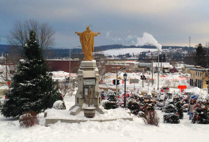 A Christmas tree memorial honouring the victims of the Lac-Megantic rail disaster