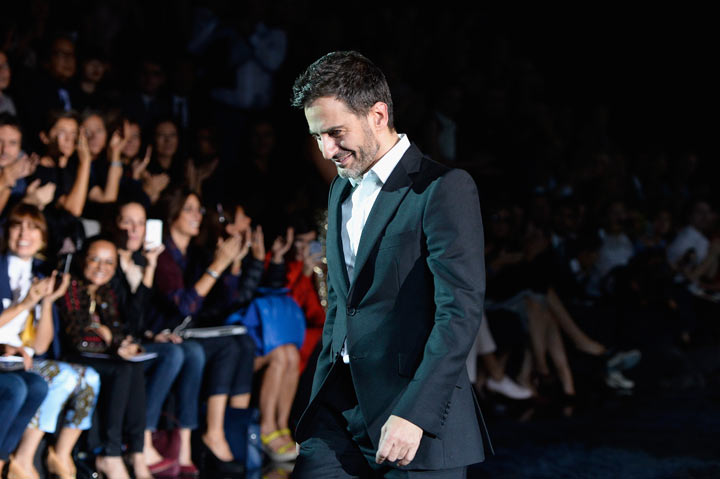 Fashion designer Marc Jacobs acknowledges applause following the Louis Vuitton show as part of the Paris Fashion Week Womenswear Spring/Summer 2014 at Le Carre du Louvre on October 2, 2013 in Paris, France. (Photo: Pascal Le Segretain/Getty Images)