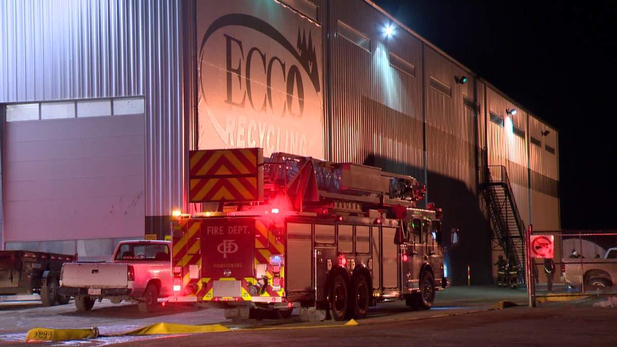 The Calgary Fire Department was called to a waste management facility in the south east community of Quarry Park on Monday, January 20, 2014.