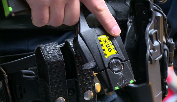 Stun guns added to Prince Albert police arsenal this week to better enforce to law.