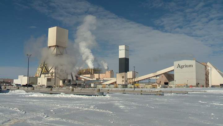 Agrium feeling the impact of railways struggling to ship bumper grain crop; weather increasing cost for Vanscoy potash mine expansion.