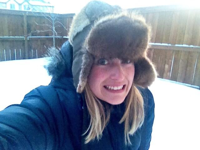 Global Calgary's Amber Schinkel shows us her shivery selfie. (Nice hat!)