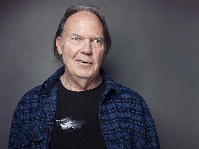 Neil Young poses for a portrait at The Carlyle hotel in New York.