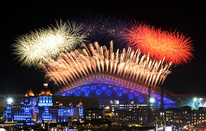 Opening ceremony fireworks in Sochi