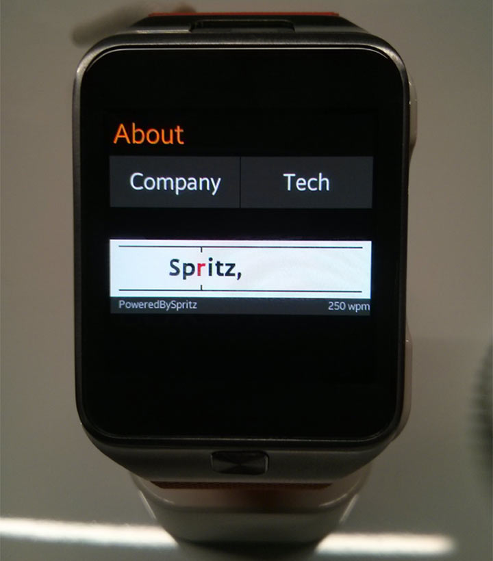 Spritz Samsung Gear 2