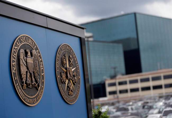 This June 6, 2013, file photo, shows a sign outside the National Security Administration (NSA) campus in Fort Meade, Md. 