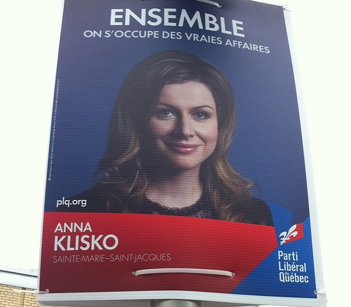 Quebec Liberal Party election poster.