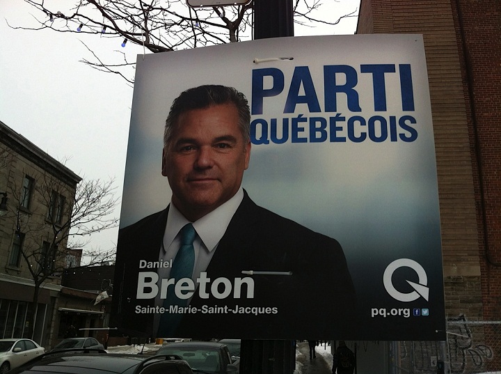Parti Quebecois election poster.