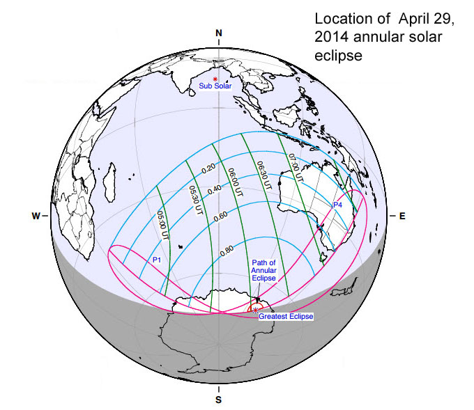 Rare solar eclipse over Australia, Antarctic Tuesday - image