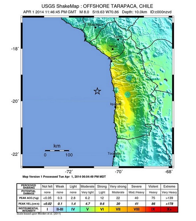 6 dead after massive earthquake hits off northern Chilean coast - image