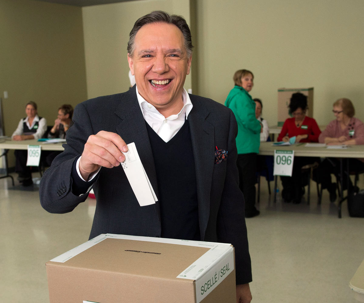 Quebec election: Francois Legault votes