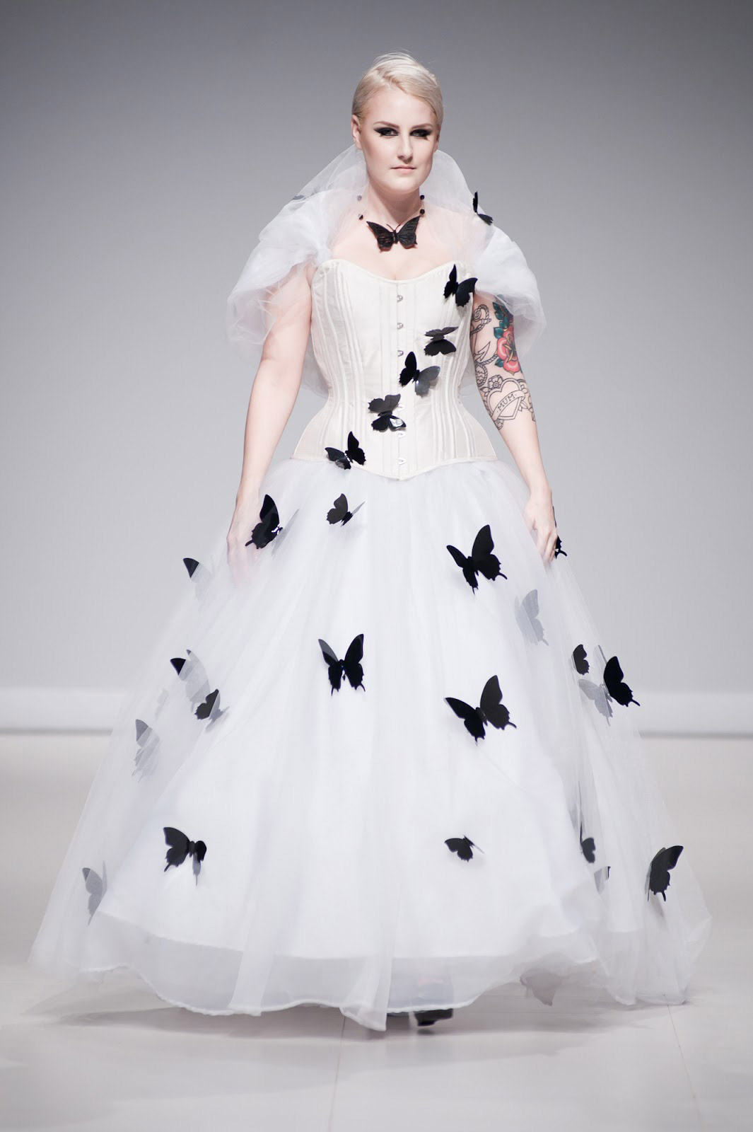 Tues. April 22, 2014: Starkers Corsetry sent a troop of models down the FAT 2014 runway, outfitted in wares with a decidedly tech-minded edge.
