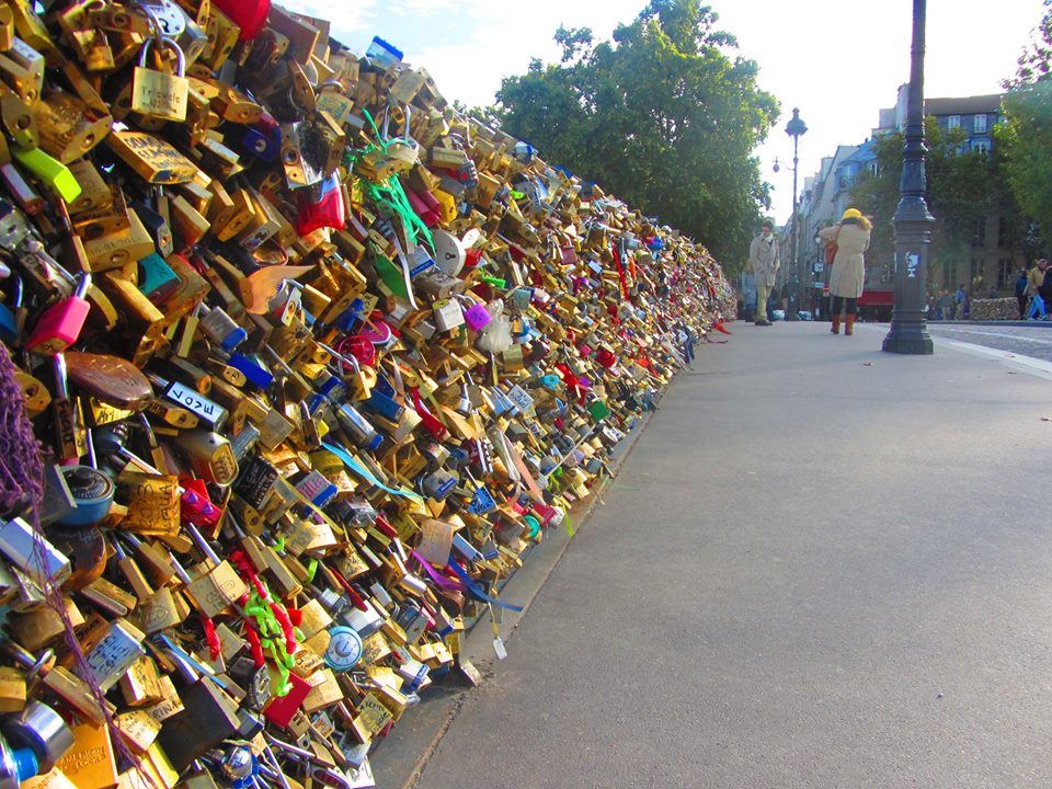 Love locks on the Pont des Arts Paris 2013