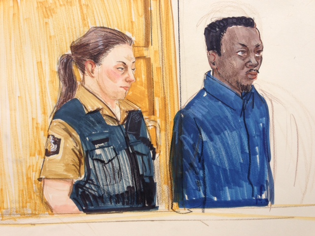 Court sketch of Yosef Gopaul.