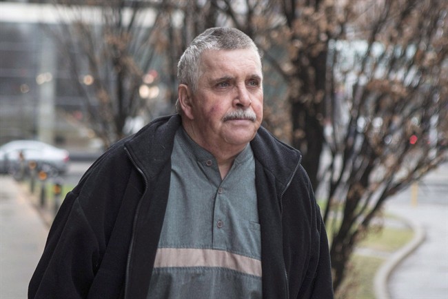 Gordon Stuckless arrives at court in Toronto on April 22 , 2014.