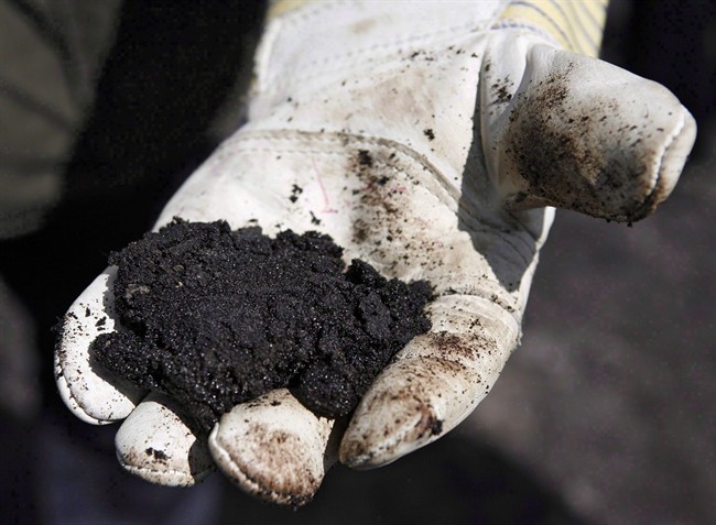 Raw tar from the oil sands in Alberta.
